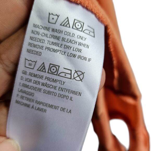 LOGO Lori Goldstein 3X Cardigan Orange Sheer Hem Asymmetrical Drape Lagenlook - Picture 9 of 16